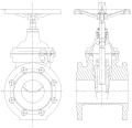 Non Rising Stem Rubber Bohem Gate Valve