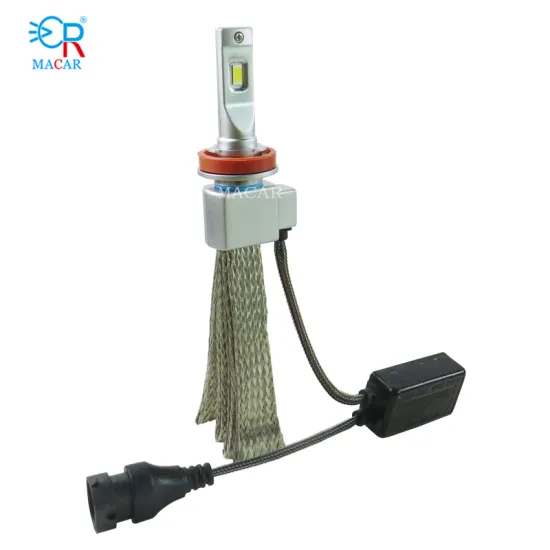 Copper Braid Strip MACAR H11 H7 LED Headlight Bulb 6000K Fanless H4 9005 9006
