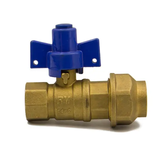 standard high quality sand polished plumbing sanitary price PN25 lockable brass ball valve for water meter