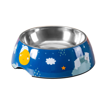 Corrosion-Resistant Melamine Stainless Steel Dog Bowl