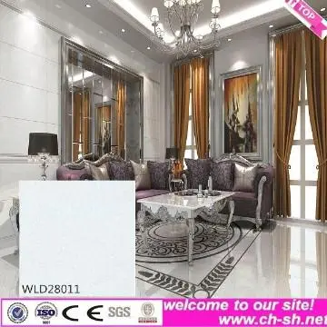 white polished pebble tile