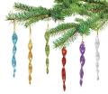 Glas-Eiszapfen-hängende Weihnachtsbaum-Verzierung Weihnachtsdekorationen