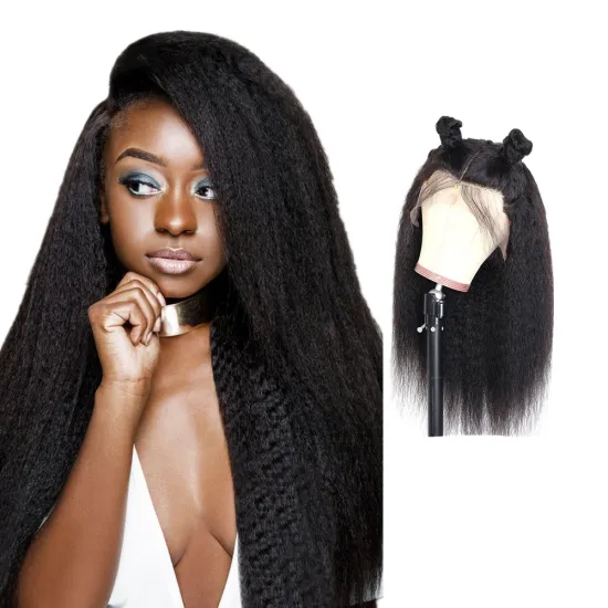 10a Wholesale Cheap Cuticle Aligned Virgin Mongolian Human Hair Lace Frontal Afro Kinky Straight Curly Wig