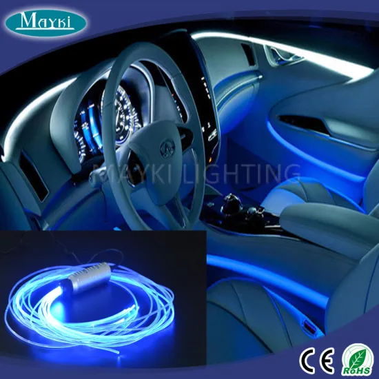 car rgb interior light with RGB color changing and fiber optic side emitting cable
