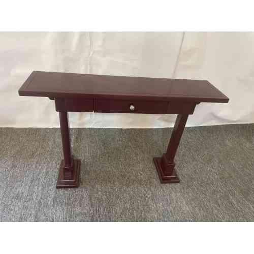 Mid-Century Burgundy Console Tables for Living Room