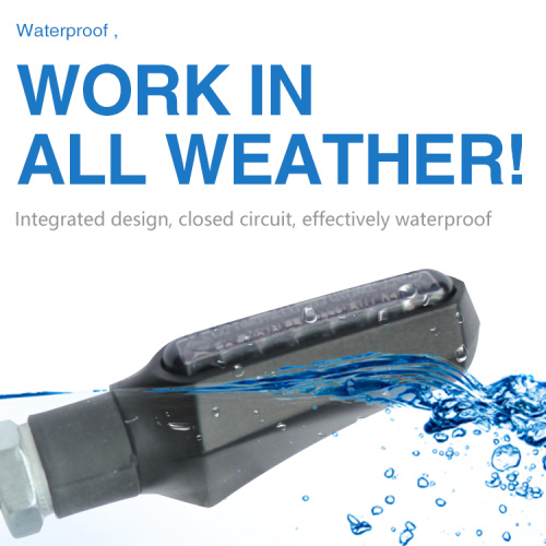 12 વી એમ્બર ફ્લોઇંગ એલઇડી મોટરસાયકલ ટર્ન સિગ્નલ લાઇટ્સ સૂચક ફ્રન્ટ રીઅર બ્લિંકર લાઇટ ફ્લેશર