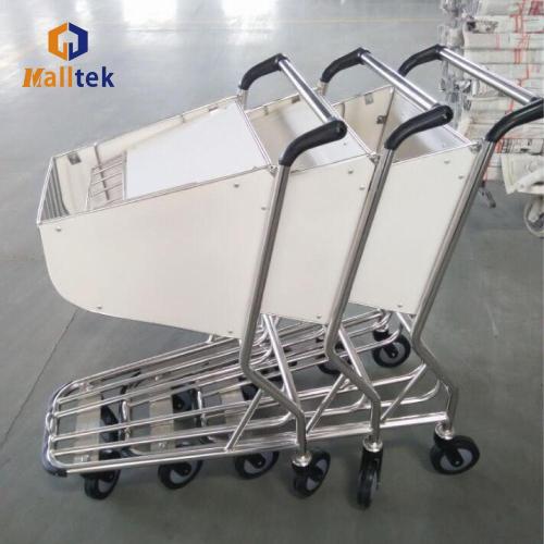 Airline Trolley Stainless Steel Passenger Baggage Airport Shopping Trolley Manufactory