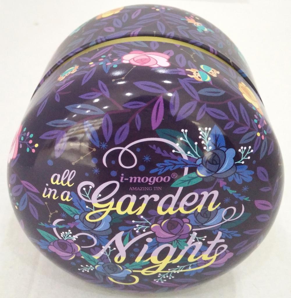 Garden Light Printing Round Tea Tin Box