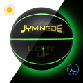 Green Light Pu Leather Luminal Meilleur Glow in Dark Light Up Basketball