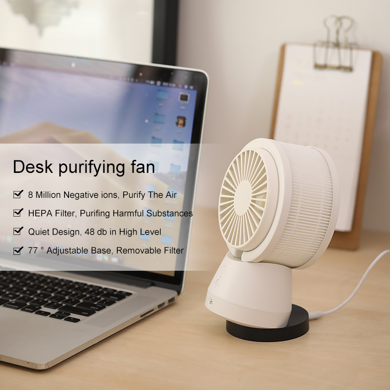 Purificador de ar doméstico com ventilador de refrigeração Medify Desk