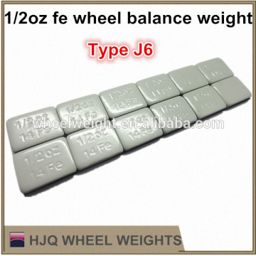 1/2OZ*6 fe adhesive wheel weights