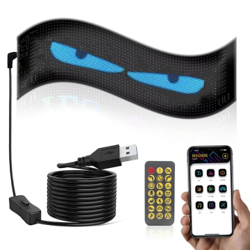 DIY RGB Flexible LED Car Window Display Light