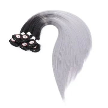 X-TRESS New Style Fantastic Color Fiber Hair Bundles Full Head/Pack With Lace Front Closure Straight Synthetic Hair Extension