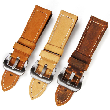 Colorful High Quality Genuine Leather Watch Bands 20mm 22mm 24mm 26mm