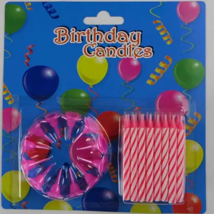 Colorful spiral little Birthday Candle