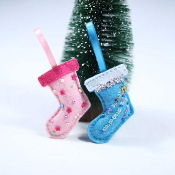 Hot sale felt Christmas stockings pendant decoration DIY