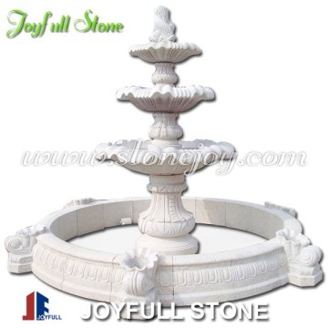 Outdoor Stone Water Fountains, Fountain with pool surround