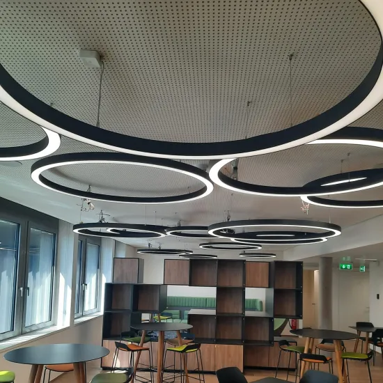Modern light fixtures ceiling circular light ceiling install aluminum profile led lamp