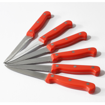 Customized Plastic Handle Dinnerware Steak Knives - Stainless Steel Blades