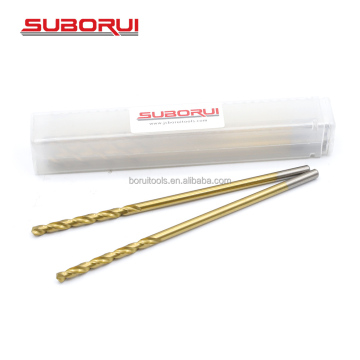SUBORUI Straight Shank Fully Ground HSS G DIN340 Long Length Twist Drill Bits for Metal Drilling