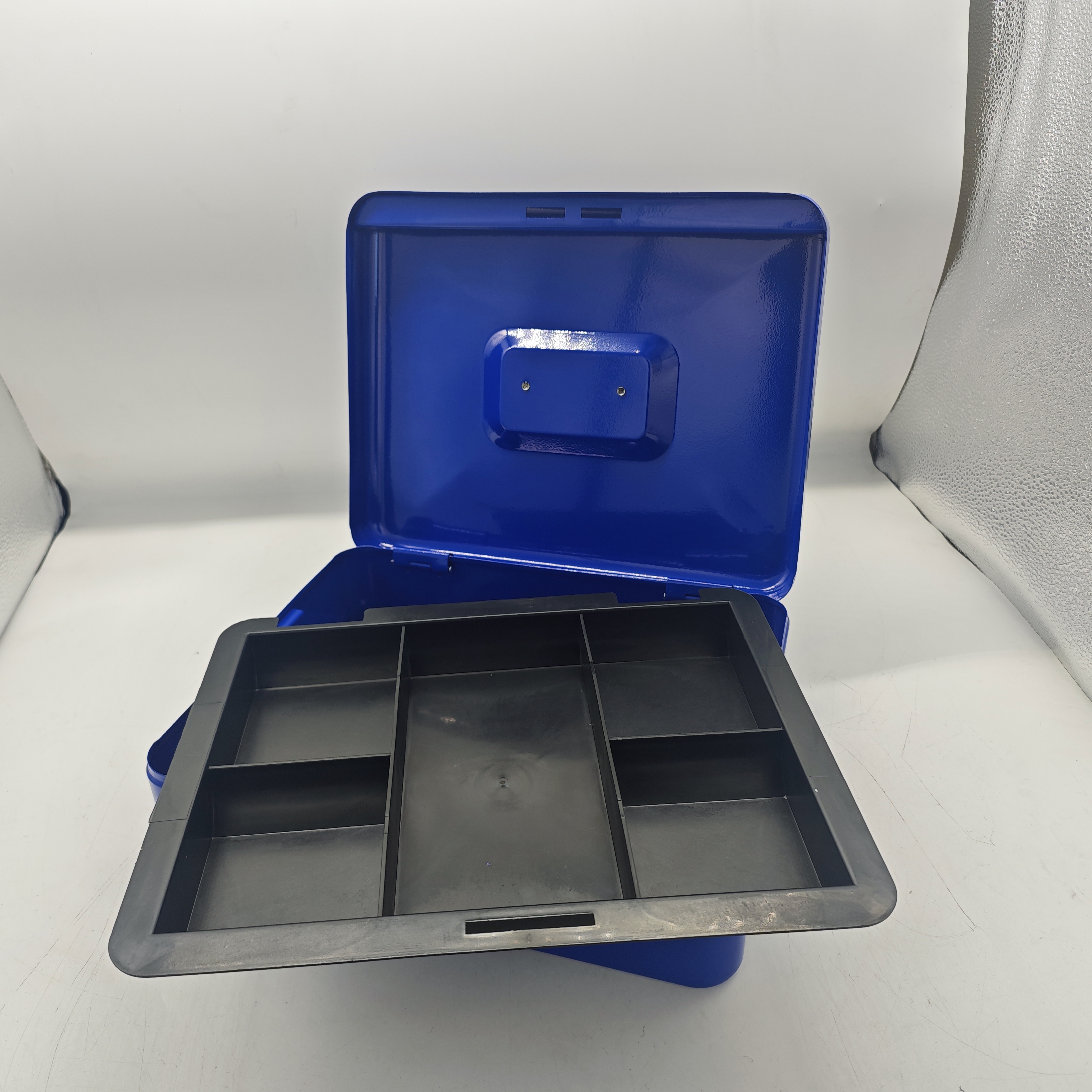 Large Metal Cash Box with 2 Keys Lock