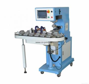 PLC 1 Color pad printer with conveyor