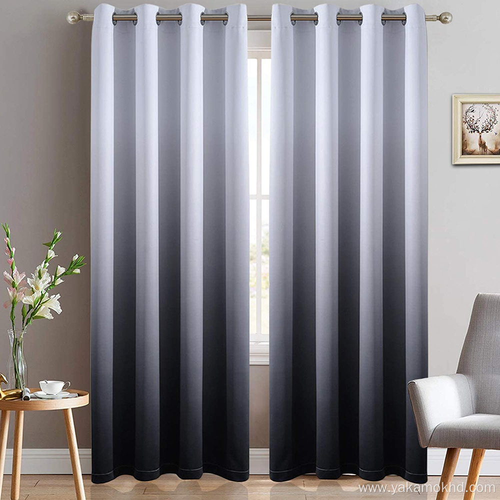 Black Ombre Curtains with Grommet