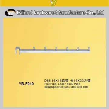 square tube waterfall fix display hook metal scan hook