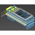 Large and high efficiency dissolved air flotation