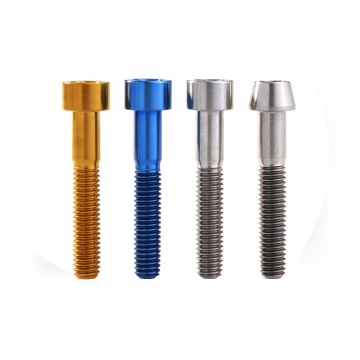 Sekrup titanium bedah dengan warna anodized