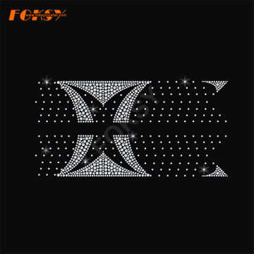 Hot Fix Rhinestone Transfer Cheer Bow Strip