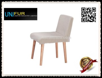 Soft seat covered wood based chair with backrest