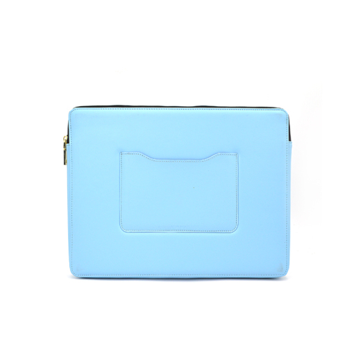 Bolso de portátil de cuero con diseño de bolsillo trasero