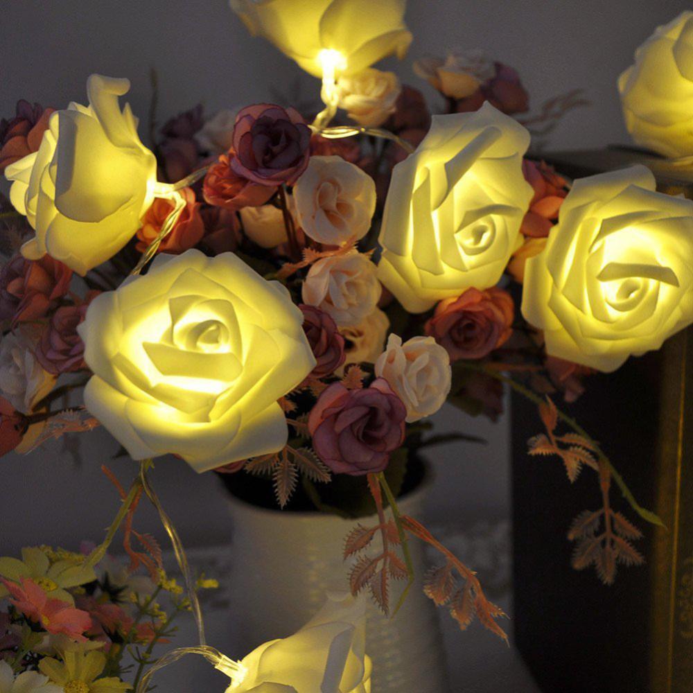 Batteri String Light Rose Flower Style