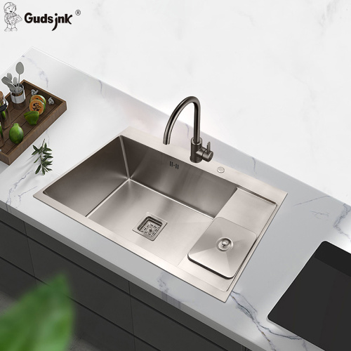 Single Bowl Kitchen Sink With Trash Can