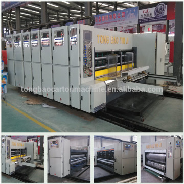 Corrugated carton box printing slotter and die-cutter machine