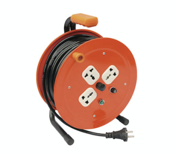 25/50M rubber electric extension Power Cords retractable Germany type cable reel