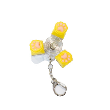 3-Key Cat Paw Fidget Spinner Keychain