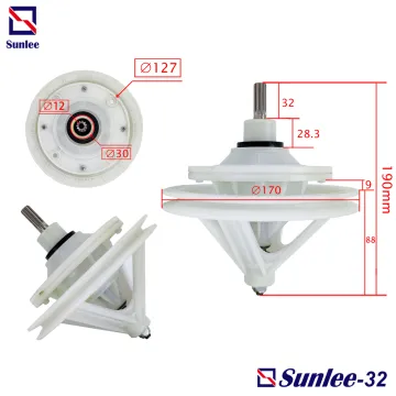 Washing machine gearbox big pulley 11teeth shaft