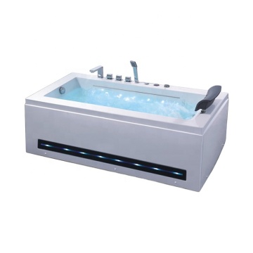Luxury One-Person Square Acrylic Massage Freestanding Spa Whirlpool Bathtub with Smart Control