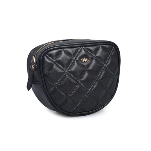 Lamp Leather Weave Grid Bag Black Mini Bag