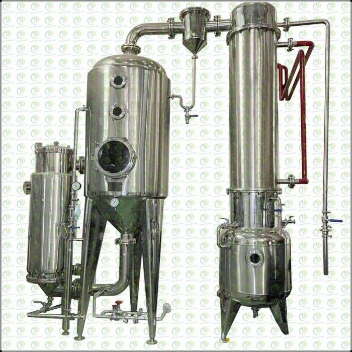 Double effect evaporation equipment