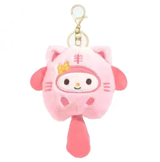 Pink kitten plush stuffed bag decorative pendant