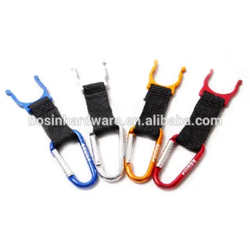Fashion High Quality Metal Carabiner Water Bottle Holder Lanyard