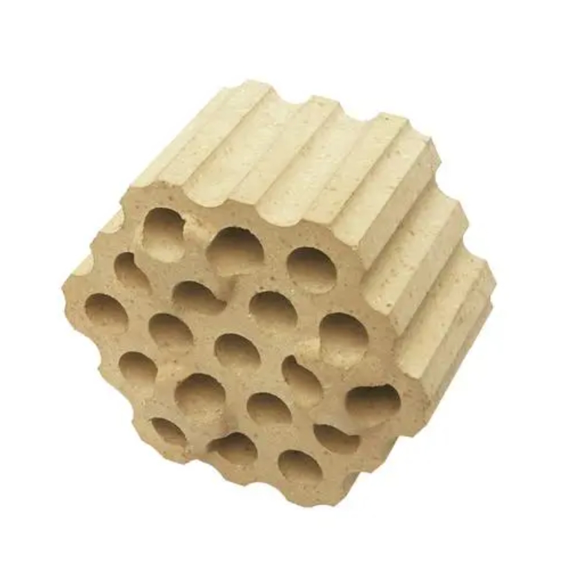 High-alumina seven-hole lattice brick for hot