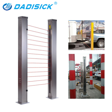 Through Beam Barrier Vehicle Separation Light Sensors Safety Curtain