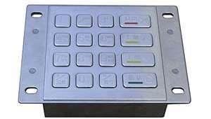 12 flush keys Industrial metal numeric keypad MKP120-12F