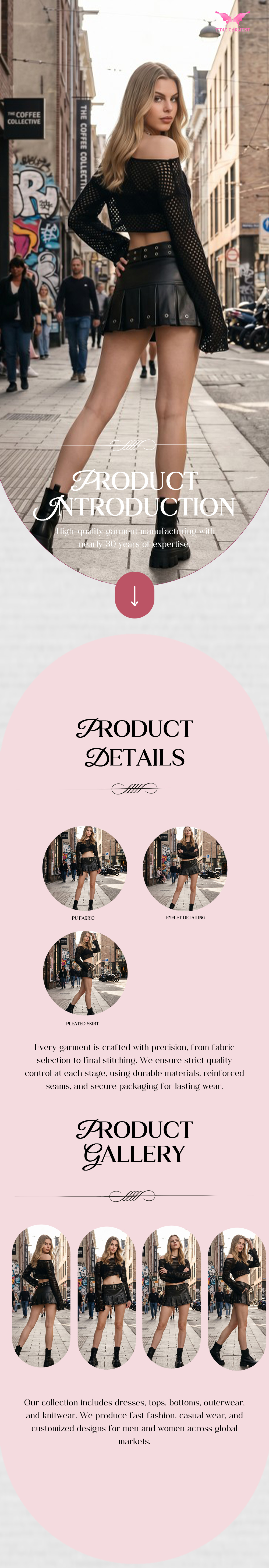 Faltenrock pleated skirt