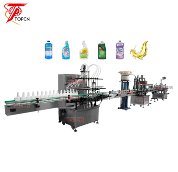 TOPCN Fully Automatic PET Bottle Liquid Fuel Filling, Capping & Labeling Machine