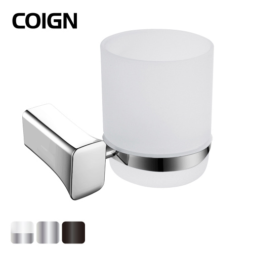 Toothbrush And Cup Holder Wall Mounted Bathroom Toothbrush Glass Cup Holder Supplier